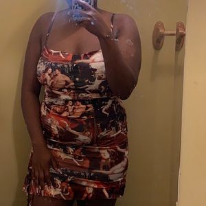 Brand new cute mini ruched dress!!